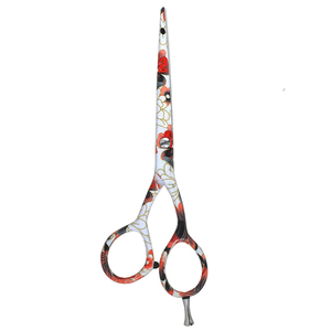 Ciseaux de salon de coiffure enduits de papier de fleur lame tranchante cisaillement de coupe de cheveux de beauté en acier inoxydable allemand - Product Image 6