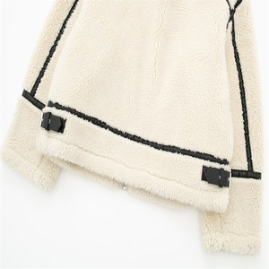 Veste tout-en-un en fourrure polaire Sherpa tendance 2023, veste rétro à col rabattu, manches longues, fermeture éclair pour hommes et femmes - Product Image 3