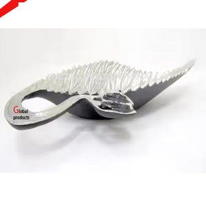 Cuenco para servir comida y ensalada de metal con acabado dorado de forma redonda de calidad estándar para restaurante y bar de hotel - Product Image 4