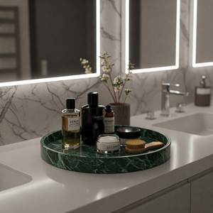 Viral Marble Vanity Tray Organisateur de salle de bain instagrammable Luxury Stone Home Decor Fabricant de 35 ans Expédition mondiale rapide - Product Image 3