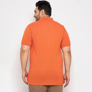 Fabricante 100% algodón manga corta tejido hombres transpirable Polo camisetas Casual patrón sólido de talla grande Polo con OEM - Product Image 5