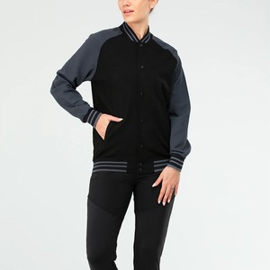 Chaquetas universitarias bordadas personalizadas de alta calidad directas de fábrica, abrigos deportivos transpirables ecológicos de algodón acolchado para mujer - Product Image 6