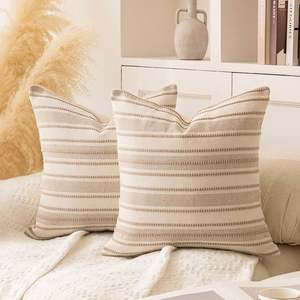 Funda de cojín tejida decorativa Cojín de suelo tejido a mano Cojín de algodón de gran tamaño Estilo bohemio - Product Image 3