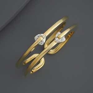 Bague tendance en alliage et cuivre plaqué or 18 carats et or rose, incrustation de pierre précieuse ovale, cadeau élégant - Product Image 1