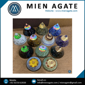 Neoteric Calidad Premium 70-75mm Antena en forma de cono Árbol Orgone Cristal Pirámide Vida Paz Prosperidad Cuarzo Piedra preciosa Grabado - Product Image 6