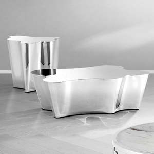 Contemporary Sceptre <b>Coffee</b> <b>Table</b> with Durable Metal Frame Decorative Living Room Side Furniture for Home Use - Product Image 2