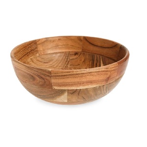 Handmade 6-Inch Wooden Serving Bowl Eco-Friendly Disposable for Soup Salad Snacks Breakfast <b>Heat</b> Resistant for Home Kitchen Use - Product Image 5
