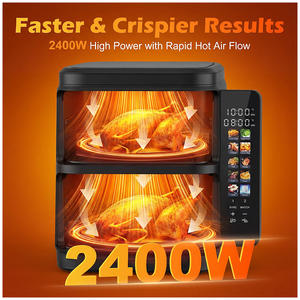 Friggitrice ad Aria Commerciale a Doppio Cestello 10L 2400W, Forno Friggitrice ad Aria a Basso Consumo Energetico - Product Image 4