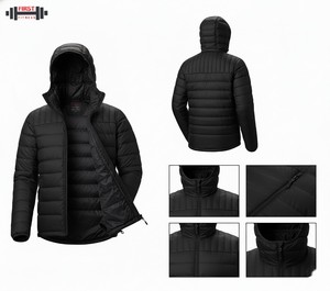 Nouveau modèle 2025 Veste d'hiver matelassée à bulles Varsity XL Col montant Toile réversible Écologique Unisexe Fabriqué au Pakistan - Product Image 2