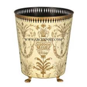 Poubelle en rotin de la plus haute qualité pour la maison et les hôtels Poubelle décorative faite à la main de forme ronde pour l'intérieur de la maison - Product Image 2