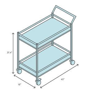 Chariot de bar à vin créatif en bois et acier pour la restauration à domicile, hôtel, restaurant, cuisine, chariot de service à vin et porte-verres - Product Image 3