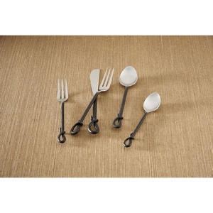 Ensemble de 5 couverts en laiton et acier, métal, finition argentée, principalement utilisé pour le dîner et le petit-déjeuner et les fêtes de mariage - Product Image 5