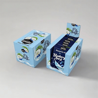 Boîtes de présentation de comptoir en carton biodégradable personnalisées logo imprimé pour l'emballage de barre de protéine de lactosérum chocolat collation UV pour les aliments