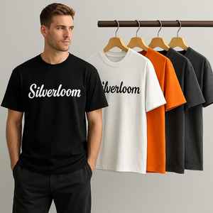 Camiseta personalizada de algodón 100% de gran tamaño para Hombre | Camiseta de calle holgada lavada vintage | Camiseta estampada de manga corta Silverloom - Product Image 3