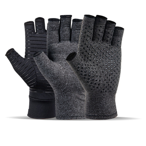 Guantes deportivos antideslizantes de medio dedo con agarre de silicona para conducir, entrenamiento físico, soporte articular y actividades al aire libre - Product Image 1