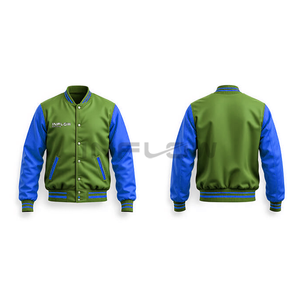 Veste de baseball en cuir brodée en chenille StreetWear Logo personnalisé Hiver Imperméable Classique Veste universitaire pour homme - Product Image 1