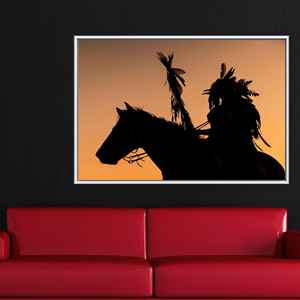 Impression sur toile d'une femme moderne et élégante, décoration en cadre flottant, 1P : encadré blanc - Product Image 1