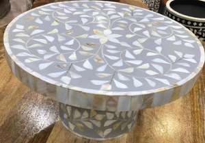 Soporte de pastel con incrustaciones de madreperla de proveedor indio para bodas o baby showers y celebraciones disponibles a granel - Product Image 4