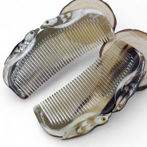 Peine de cuerno de baffulo de calidad superior peine de cuerno de buey de vaca natural peine hecho a mano todos los tamaños de ágata - Product Image 1