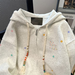 Sudadera con capucha y cremallera de invierno para hombre Tejido de punto de algodón Transpirable Anti Pilling Regular Fit - Product Image 1