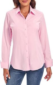 Camisa formal de fibra de algodón ajustada profesional de color sólido de alta calidad de diseño personalizado para mujeres blusas y Camisas de mujer - Product Image 3
