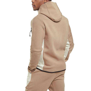 2025 personnalisé nouveauté hiver à capuche solide Tech polaire Zip hommes survêtement ensemble - Product Image 2