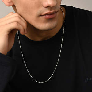 NOVAMART Fine Men's & <b>Boys</b>' Trendy Religious Figaro <b>Chain</b> Necklace in 925 Pure Sterling <b>Silver</b> Gold Plated Wholesale Export - Product Image 4