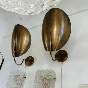 Paire d'Appliques Murales Suspendues Modernes Contemporaines en Laiton, Spoutnik Stilnovo, Décor Vintage Industriel, Italien, Milieu du Siècle - Product Image 3