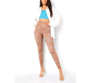 Leggings Deportivos de Cintura Alta para Mujer, con Cierre de Cordón, Ecológicos, de Secado Rápido, Transpirables, Antibacterianos, Talla Grande, Largos - Product Image 2