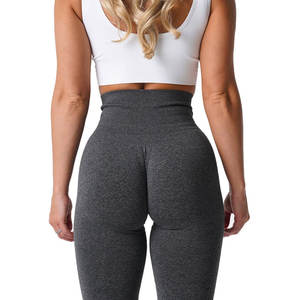 OEM personnalisé vente en gros taille haute 100% coton leggings de gymnastique pour les femmes respirant Compression Stretch décontracté serré sans couture Yoga - Product Image 2