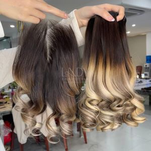Extensiones de Cabello Humano Vietnamita de la Más Alta Calidad, Color Ombre, Cabello Virgen y Elástico, Juego de Paquetes con Cierre 2025 - Product Image 2