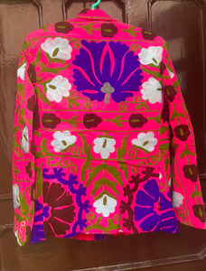 Venta al por mayor de algodón Suzani bordado Blazer chaqueta de mujer para la venta - Product Image 5