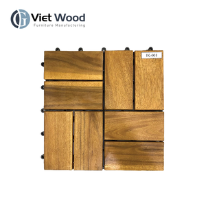 Viet Wood 300x300mm Contemporary Waterproof Anti-Slip Eco-Friendly Interlocking Vietnam Acacia Outdoor <b>Decking</b> Tiles Matt Finish - Product Image 1