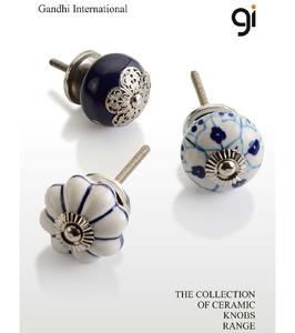 2025 vente chaude exportateur indien Premium haute qualité nouveau Design blanc fleur bouton de porte coloré en céramique cuisine commode - Product Image 2