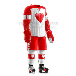 Tenue de hockey sur glace prête pour le match, panneaux en maille respirante, design ajusté, 100 % polyester, personnalisable avec nom et logo d'équipe, pour homme adulte - Product Image 6