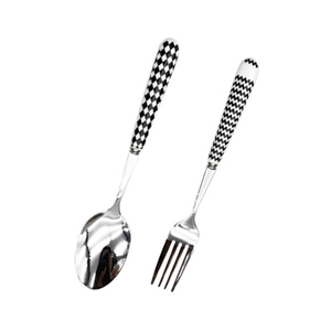 Couverts de style européen en métal personnalisé brillant ensemble de couverts d'hôtel en acier inoxydable de 4 pièces avec vernis miroir pour la table à manger - Product Image 6