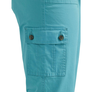 Pantalon cargo femme sur mesure OEM, coupe ample, tissu en mélange de coton léger et respirant, avec poches utilitaires pour streetwear. - Product Image 6
