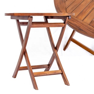 Indonesia suministró elegantes mesas plegables de madera ACACIA muebles de exterior de estilo de diseño europeo para hoteles y parques - Product Image 5