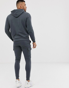 Sweats à capuche et survêtements d'hiver personnalisés pour hommes Jogging uni chaud polaire respirant coton/nylon survêtements Fitness broderie - Product Image 3