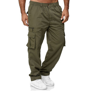Nuevo personalizado 2025 moda deportes al aire libre Casual Multi bolsillos diseño hombres pantalones Streetwear en blanco Jogger Cargo pantalones para hombres - Product Image 1