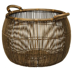 Premium Fancy Design Clothes Bamboo <b>Basket</b> Round Shape <b>Large</b> Size Luxury Rattan <b>Basket</b> Natural Color for Home and Laundry - Product Image 5