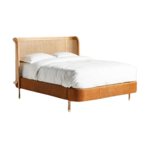 Juego de cama de madera de teca maciza cama de diseño moderno de lujo para muebles de dormitorio de Hotel juego de cama King producto de alta calidad - Product Image 1
