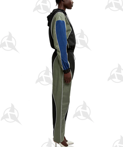 Best Quality Wholesale Women's Winter Casual Windbreaker Tracksuits Set Two Piece Half Zip Pullover <b>100</b>% <b>Nylon</b> Lightweight - Product Image 2