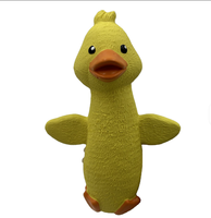 Jouet pour chien en caoutchouc latex écologique qui couine, canard jaune, interactif, à mâcher pour les animaux de compagnie de grande et moyenne taille, pour un usage quotidien