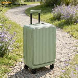 Mala Expansível de 28 Polegadas com Abertura Frontal Única, Rodas Giratórias de 360 Graus e Suporte para Copo, Aceita Logotipo Personalizado - Product Image 1