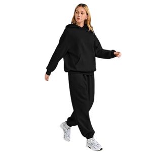 ชุดสเวตเตอร์ผู้หญิง2ชิ้นสไตล์โอเวอร์ไซส์พร้อมกระเป๋าแฟชั่นฤดูใบไม้ร่วง - Product Image 4