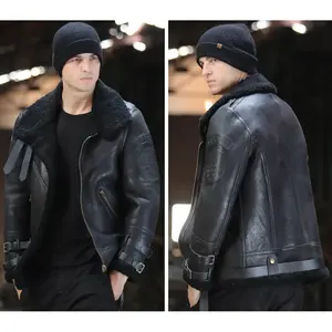 Manteau en fourrure de mouton véritable 100 % qualité supérieure, traitement tanné, mode hiver - Product Image 1