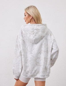 Nouveau Camo De Luxe Femmes Hoodies Haute Qualité Coton Polaire Acide Lavage Pull Lourd Streetwear Boxy Fit Hiver Automne - Product Image 3