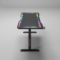 Grand ensemble de bureau et chaises de jeu de course RVB léger et personnalisé table de jeu de bureau durable avec LED en vente
