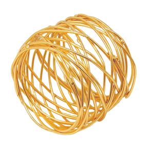 Royal Artisans or perle porte-serviette anneau Style minimaliste treillis métallique en fer pour les mariages décorations de Table métal Durable - Product Image 1